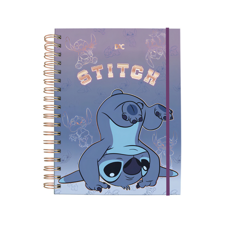 Caderno Smart Universitário Disney Stitch 4512 com 80 Folhas Reposicionáveis 90g DAC