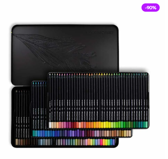 Ecolápis de Cor Faber-Castell SuperSoft 120 Cores + Estojo de Lata