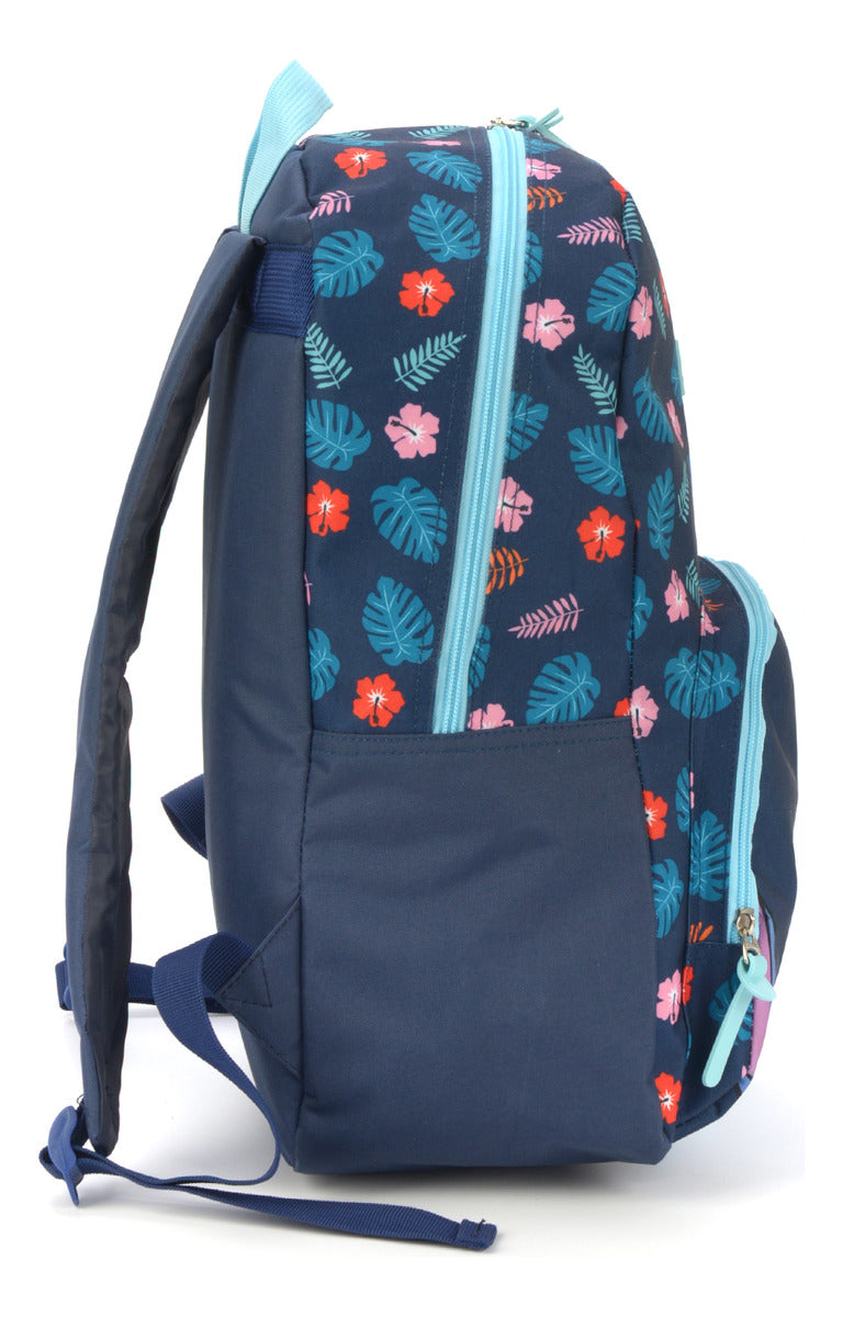 Mochila Bolso Frontal + Caderno Smart Universitário Stitch