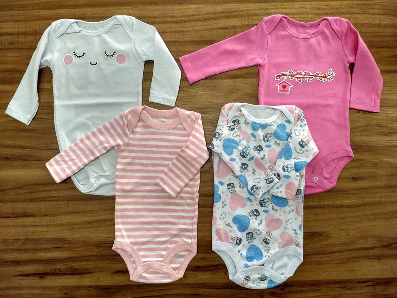 Body Bebê Roupinha De Nenê Kit 10 Pçs Infantil Meninas