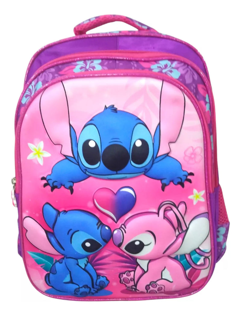 Mochila Escolar Infantil Lilo &amp; Stitch  Costas