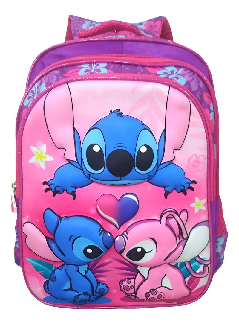 Mochila Escolar Infantil Lilo &amp; Stitch  Costas