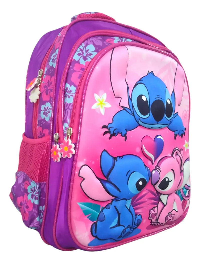 Mochila Escolar Infantil Lilo &amp; Stitch  Costas