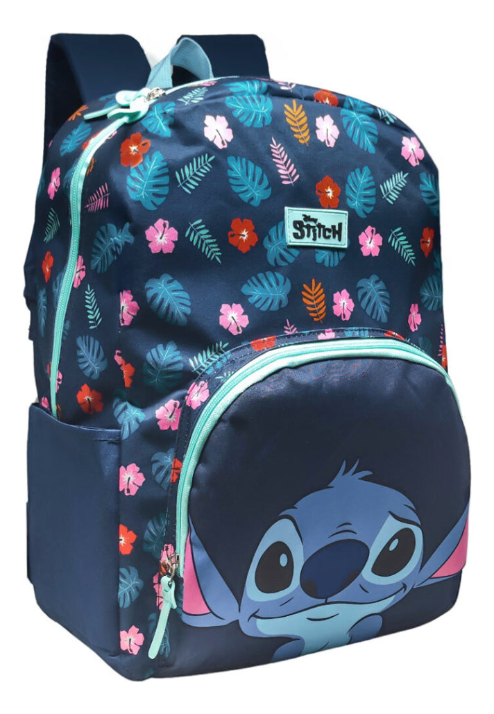 Mochila Bolso Frontal + Caderno Smart Universitário Stitch