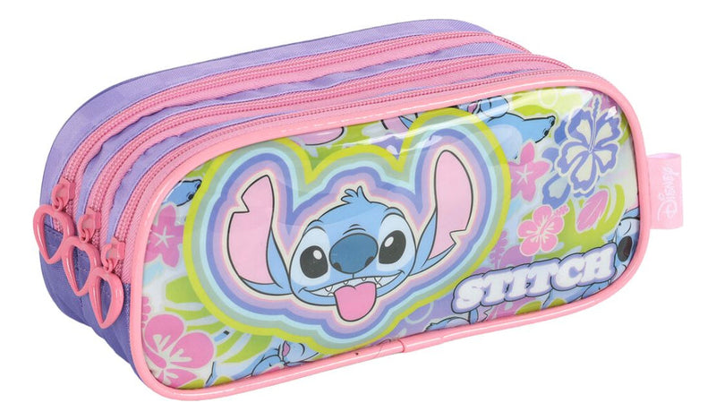 Kit Mochila E Estojo  Escolar Infantil Stitch Ohana