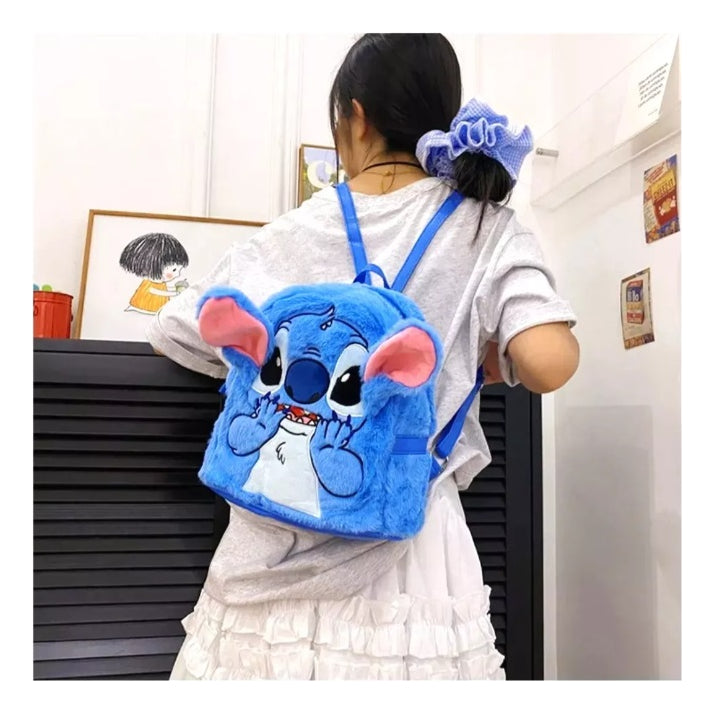 Mochila De Pelúcia Disney Stitch Bolsa Bag Passeio Infantil