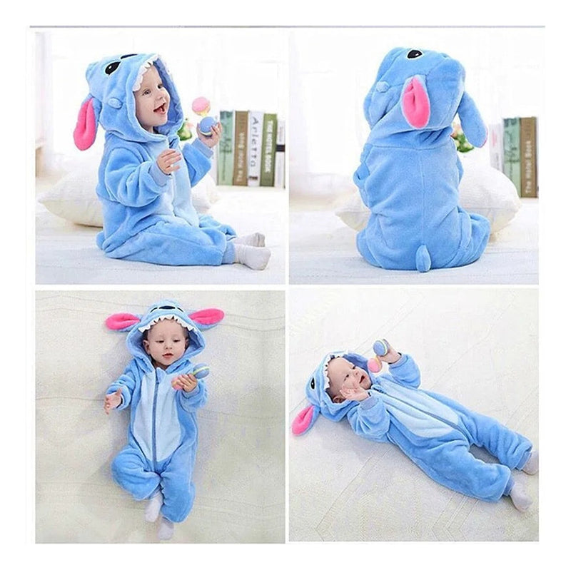 Macacão Bebê Lilo Stitch Fantasia Infantil Pijama Kigurumi