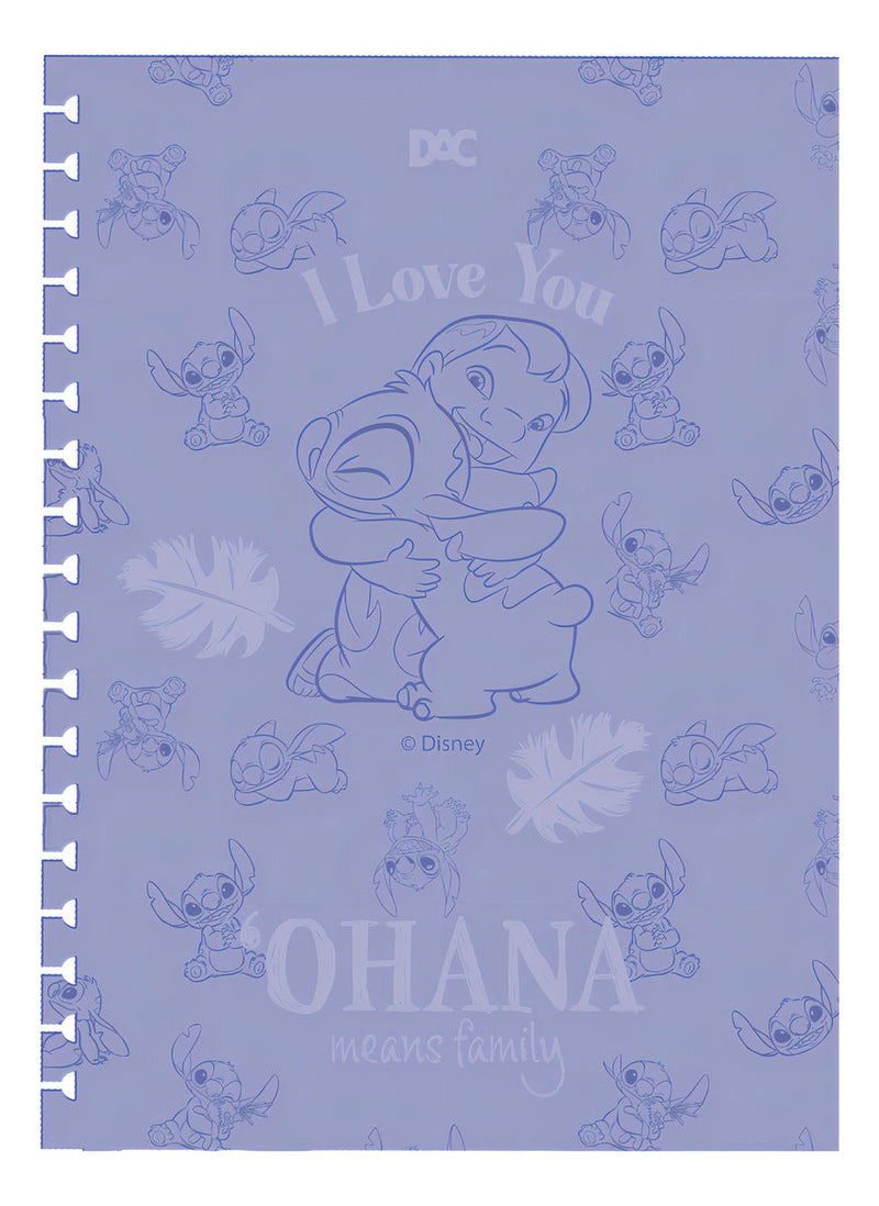 Caderno Smart Universitário Disney Stitch 4512 com 80 Folhas Reposicionáveis 90g DAC