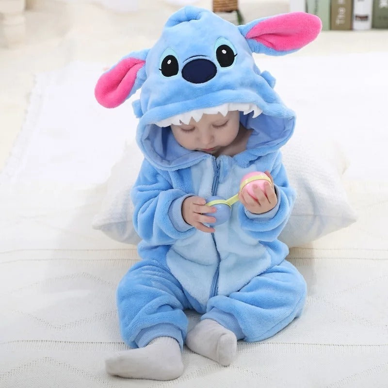 Macacão Bebê Lilo Stitch Fantasia Infantil Pijama Kigurumi