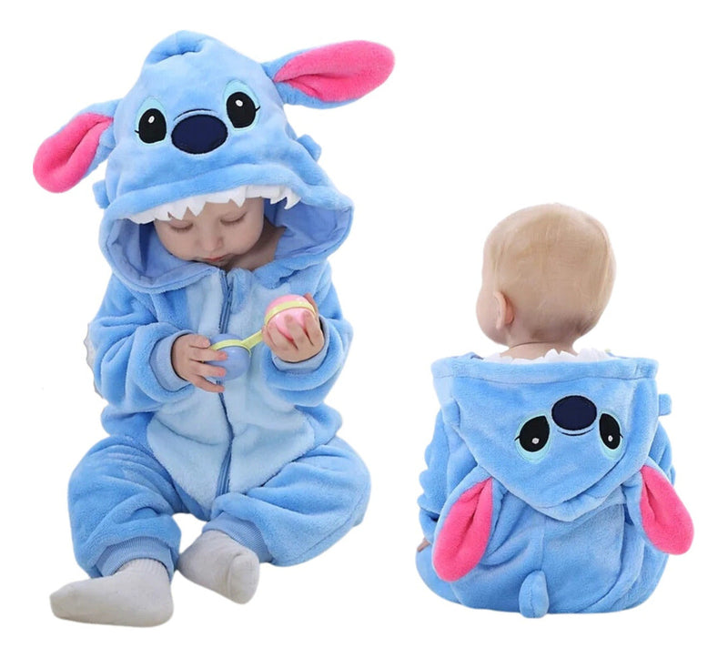 Macacão Bebê Lilo Stitch Fantasia Infantil Pijama Kigurumi